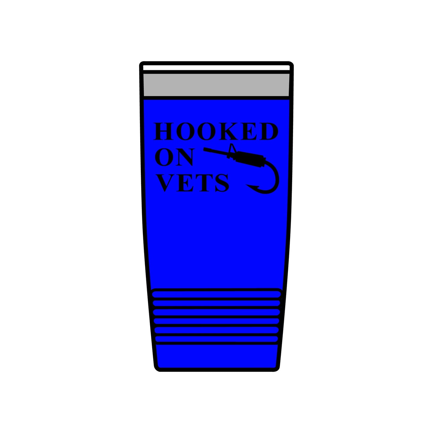 Hooked on Vets 20oz Insulated Tumbler — Veterinarian Lover Travel Mug