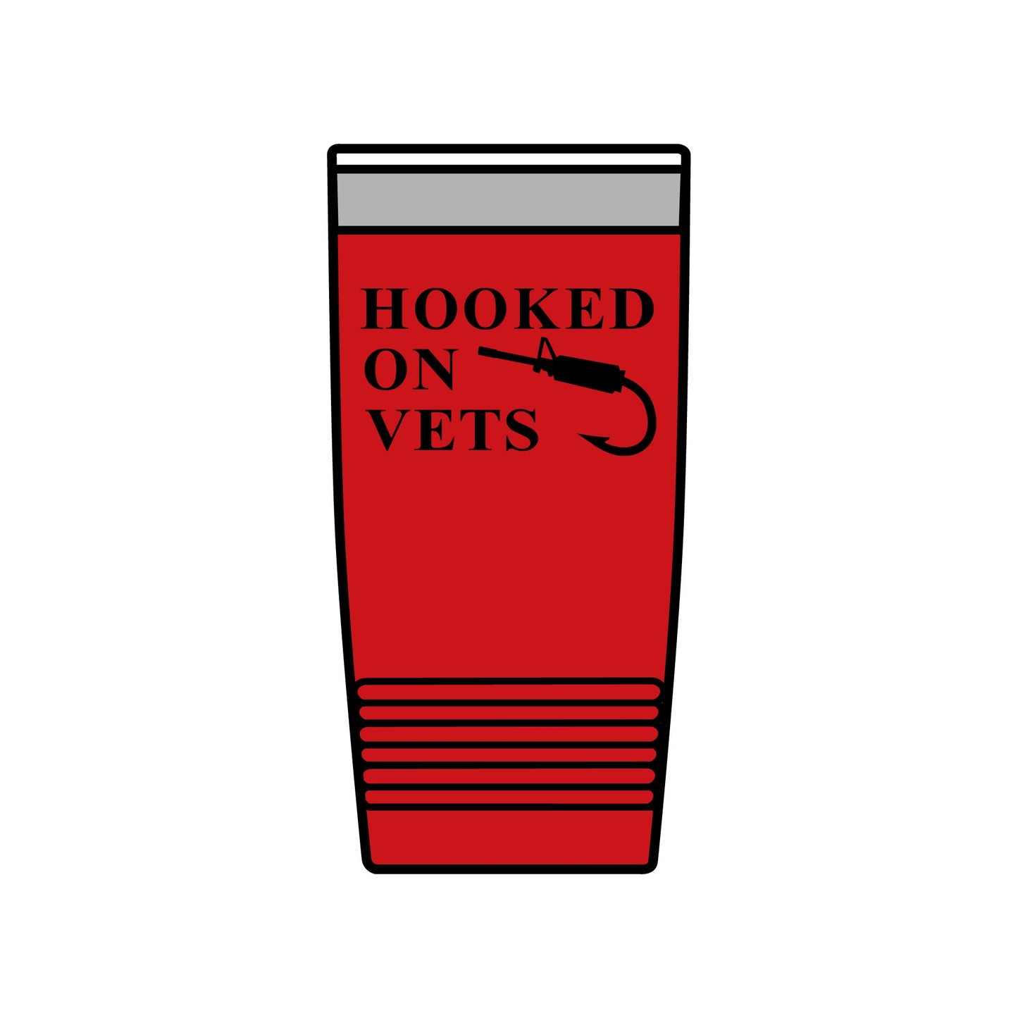 Hooked on Vets 20oz Insulated Tumbler — Veterinarian Lover Travel Mug