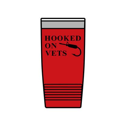 Hooked on Vets 20oz Insulated Tumbler — Veterinarian Lover Travel Mug