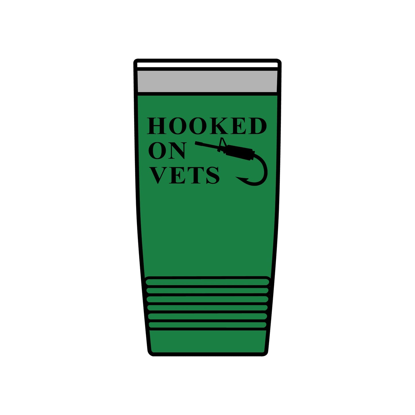 Hooked on Vets 20oz Insulated Tumbler — Veterinarian Lover Travel Mug