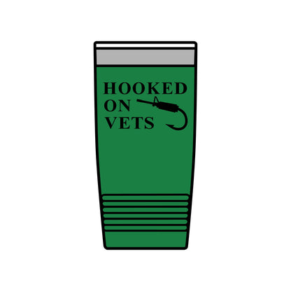 Hooked on Vets 20oz Insulated Tumbler — Veterinarian Lover Travel Mug