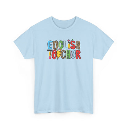 English Teacher Colorblock T-Shirt- Fun School Staff Gift