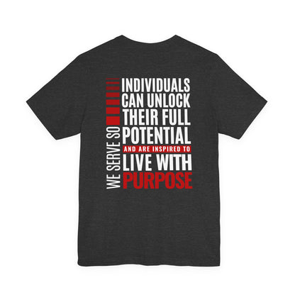 Adult - Premium T-shirt - Living with Purpose We Serve