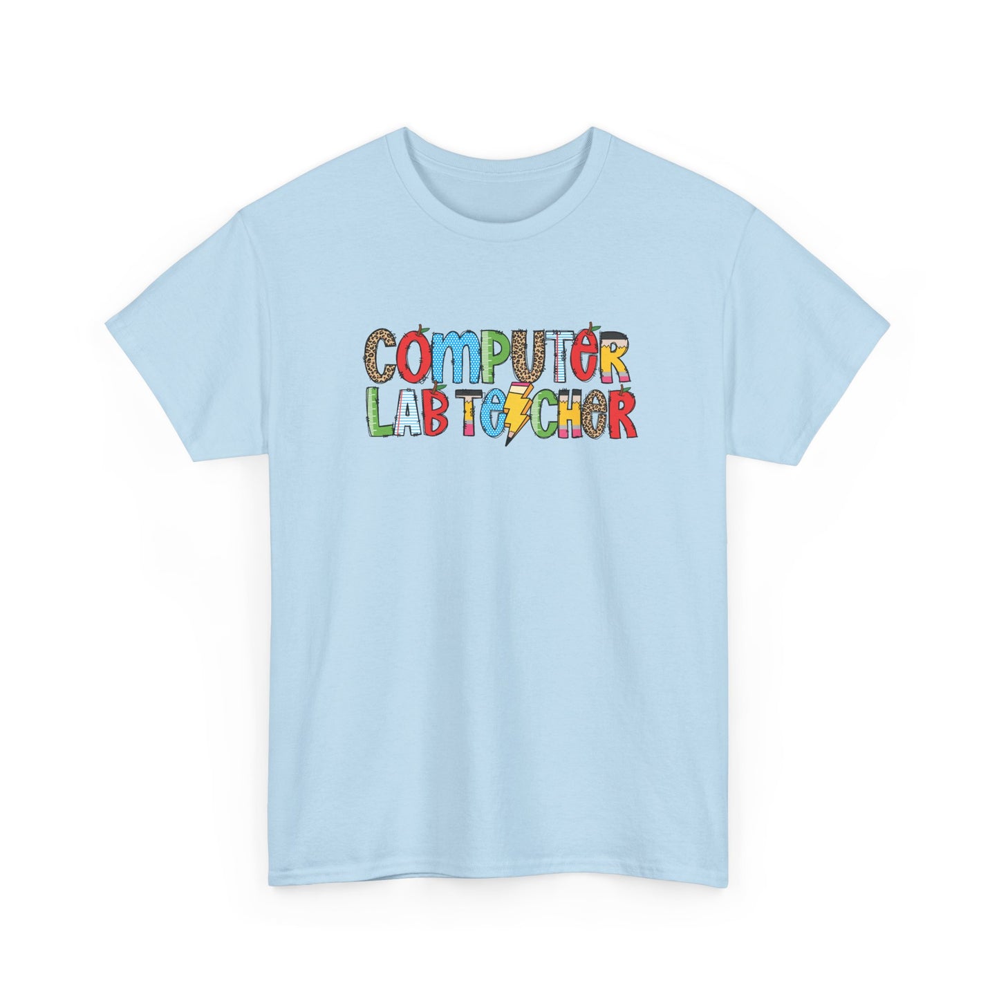 Computer Lab Teacher Colorblock T-Shirt- Fun School Staff Gift