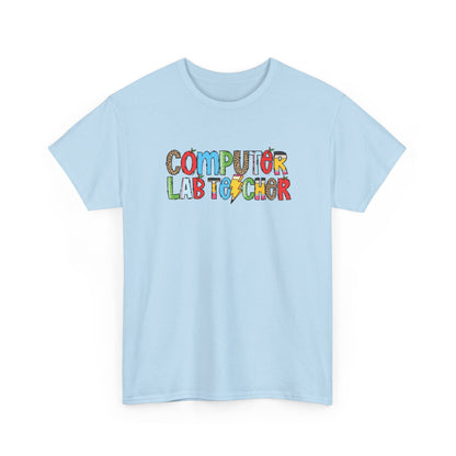Computer Lab Teacher Colorblock T-Shirt- Fun School Staff Gift