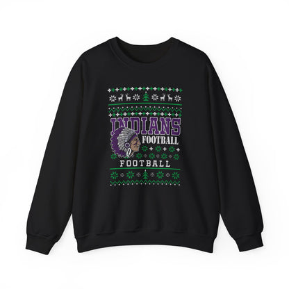 Indians Football Ugly Christmas Sweatshirt - Friends of Pacific Football