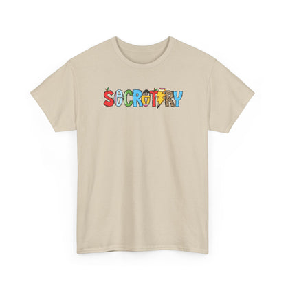Secretary Colorblock T-Shirt- Fun School Staff Gift