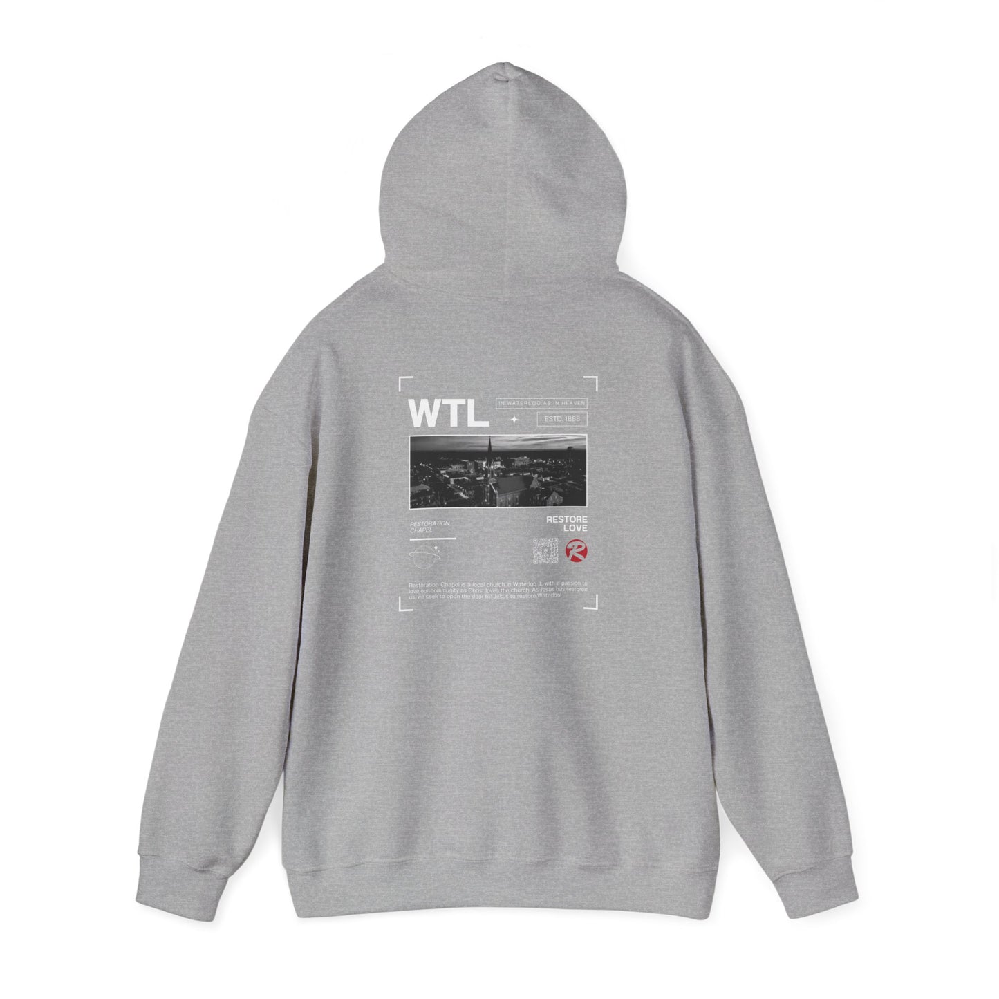 ADULT - Basic Hoodie WTL - Restoration Chapel