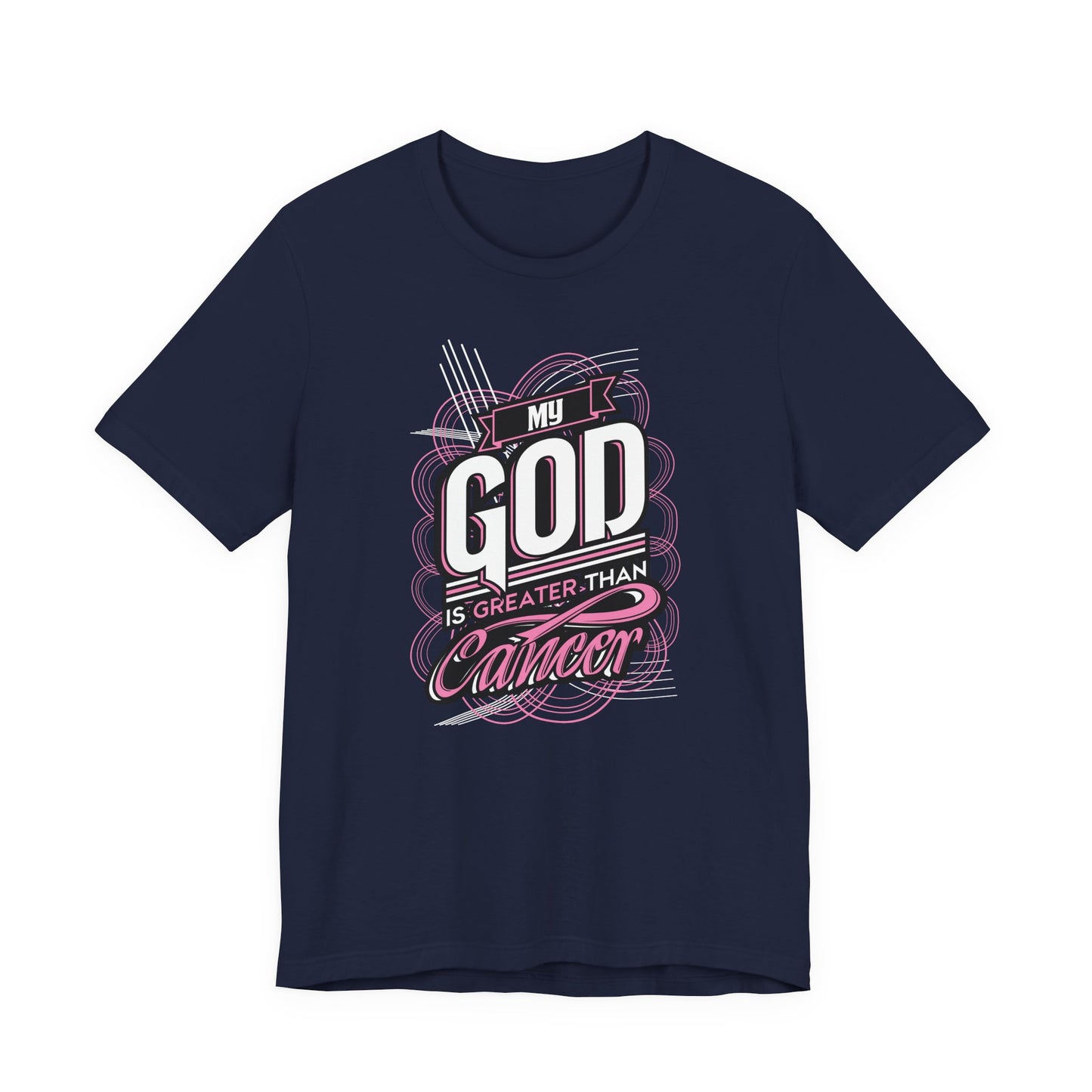 God is Greater than Cancer MAN UP - Premium Short Sleeve T-Shirt