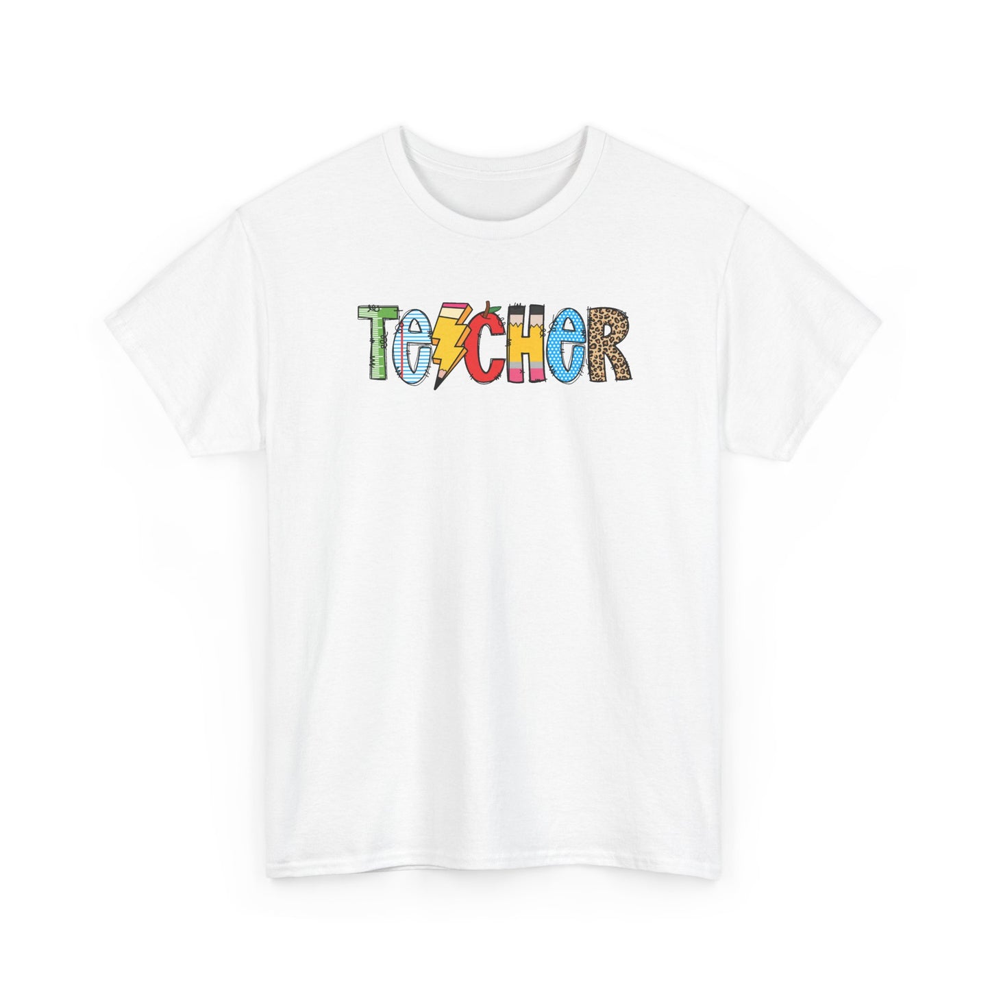 Teacher Colorblock T-Shirt- Fun School Staff Gift