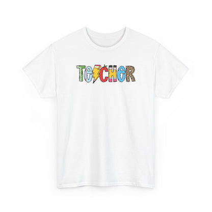 Teacher Colorblock T-Shirt- Fun School Staff Gift