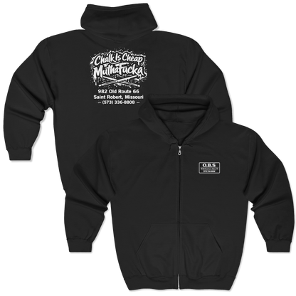 ADULT - Full-Zip Hoodie - Chalk is Cheap