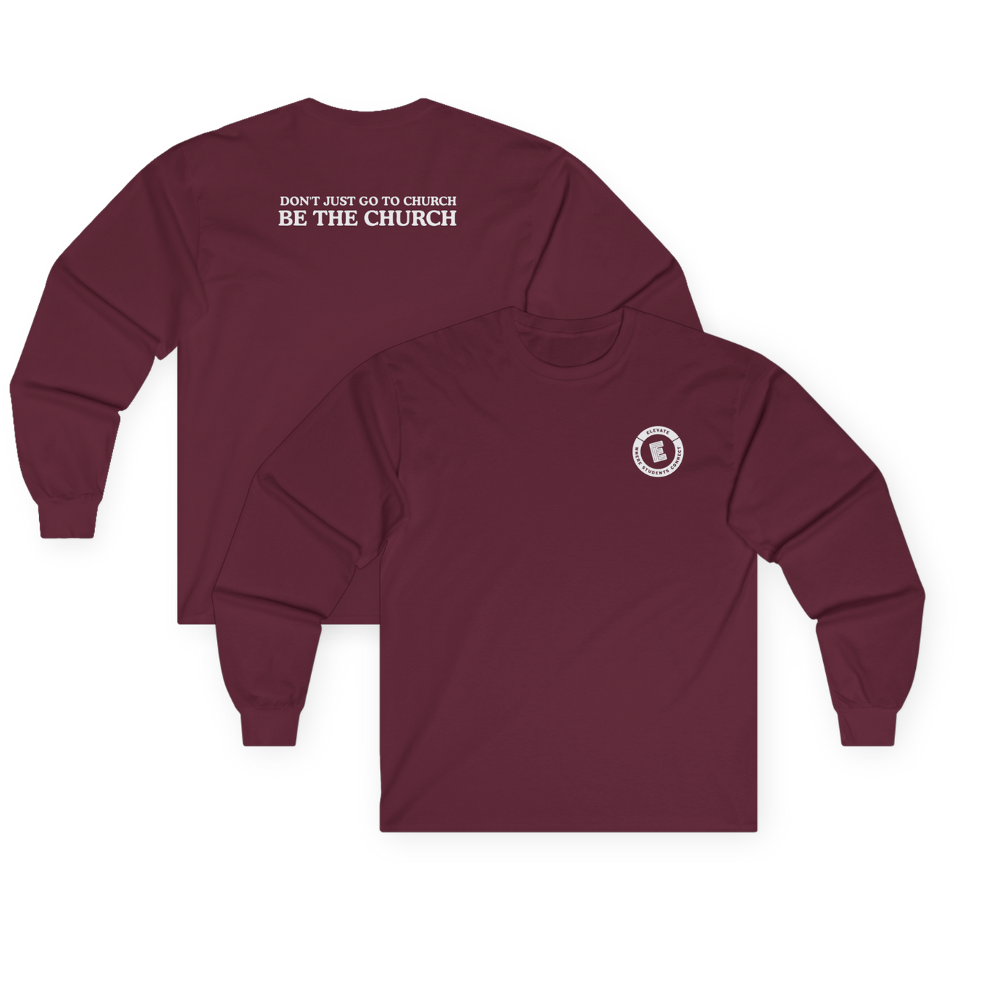 Adult - Basic Long Sleeve Tee - Elevate Where Student Connects