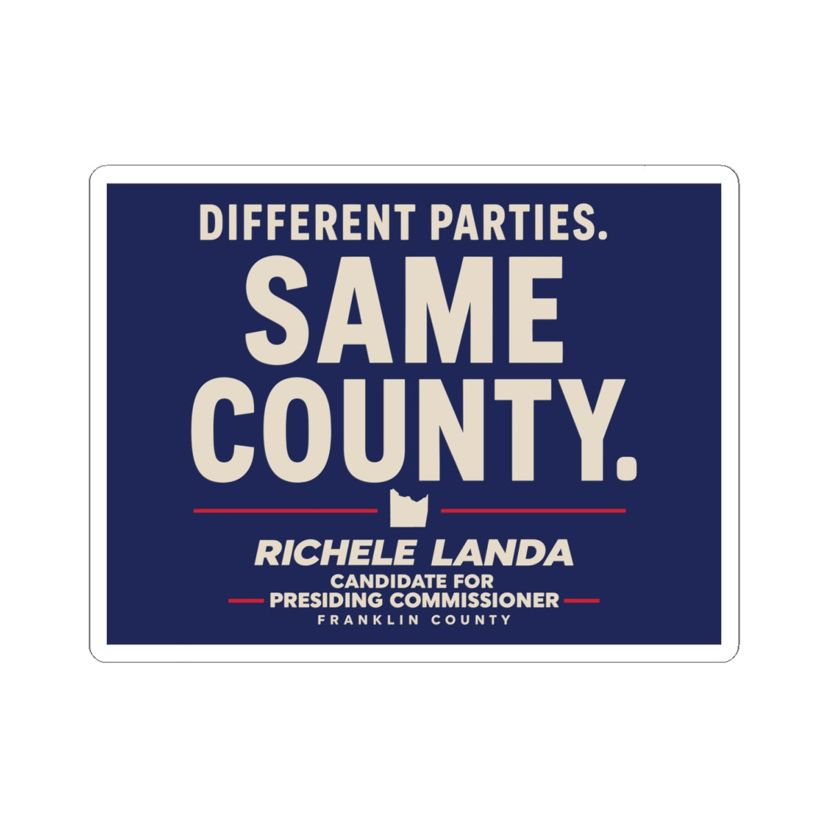 Regular Sticker - Different Parties- Same County