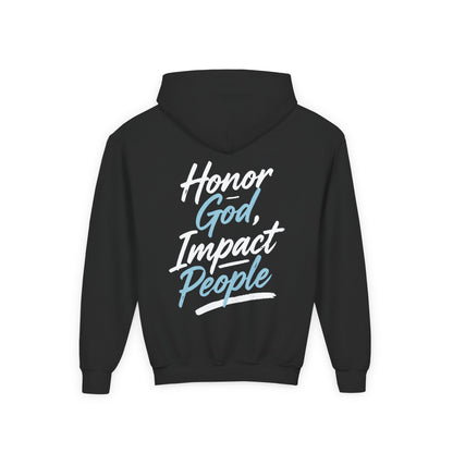 Youth - Basic Hoodie "Honor God, Impact People" - FAC Aurora