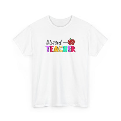 Blessed Teacher T-Shirt - Colorful Apple Teacher Appreciation Tee