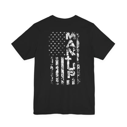 American Flag MAN UP - Premium Short Sleeve T-Shirt