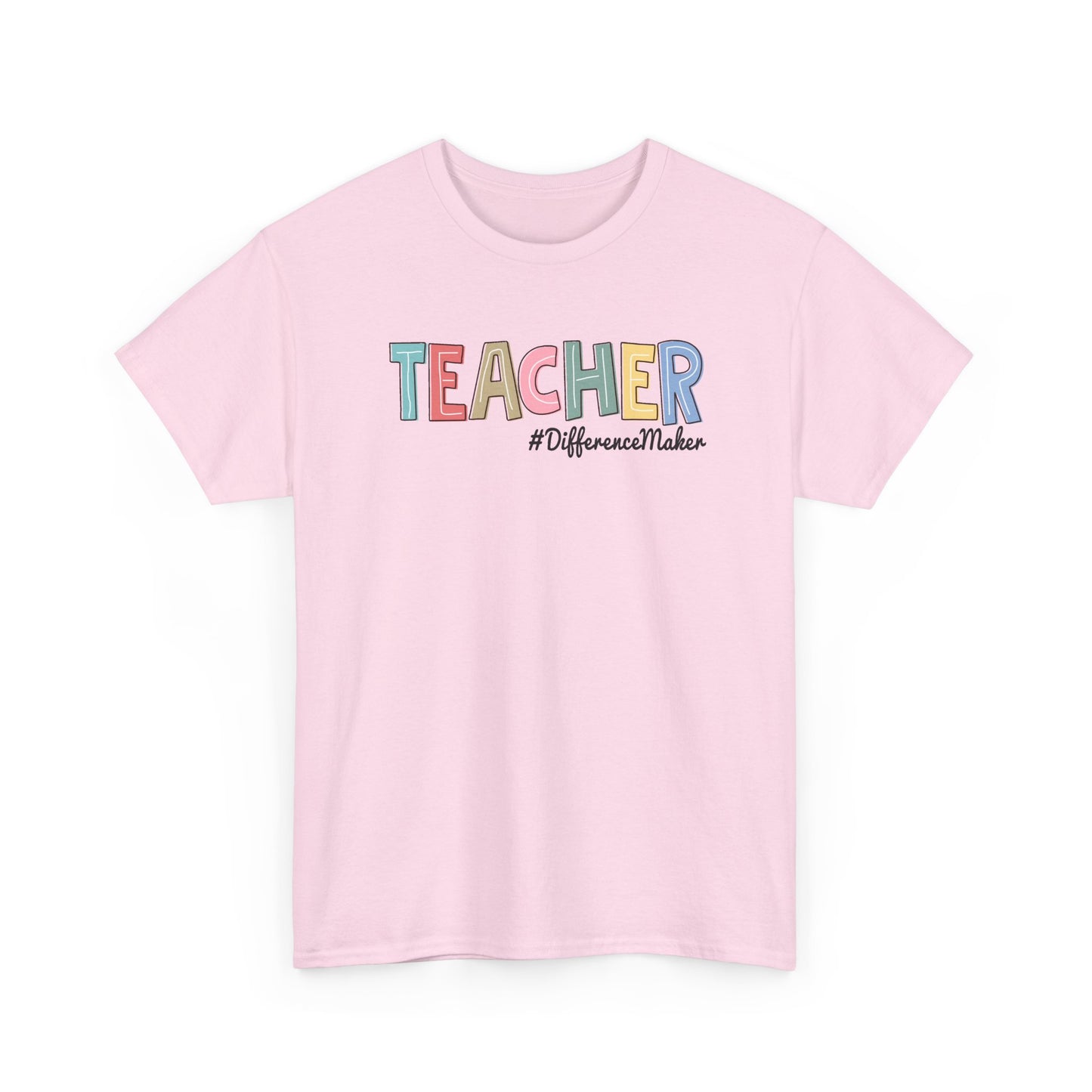 Teacher Difference Maker T-Shirt – Colorful School Appreciation Tee