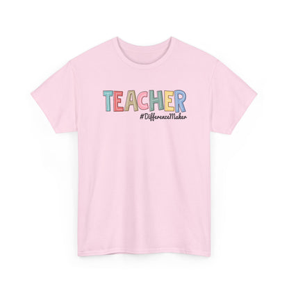 Teacher Difference Maker T-Shirt – Colorful School Appreciation Tee