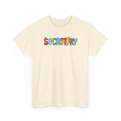 Secretary Colorblock T-Shirt- Fun School Staff Gift