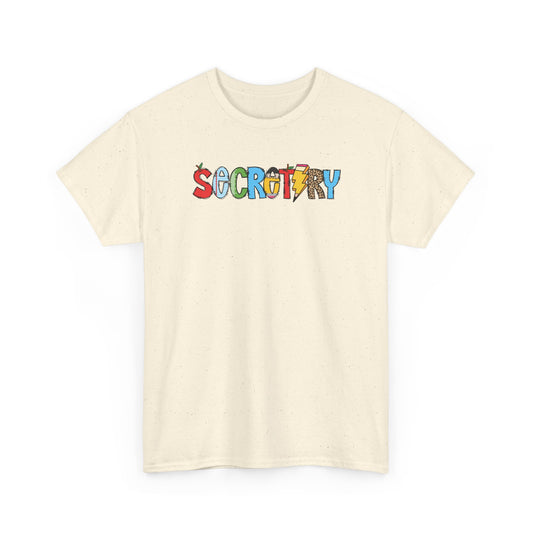 Secretary Colorblock T-Shirt- Fun School Staff Gift