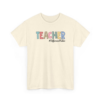 Teacher Difference Maker T-Shirt – Colorful School Appreciation Tee