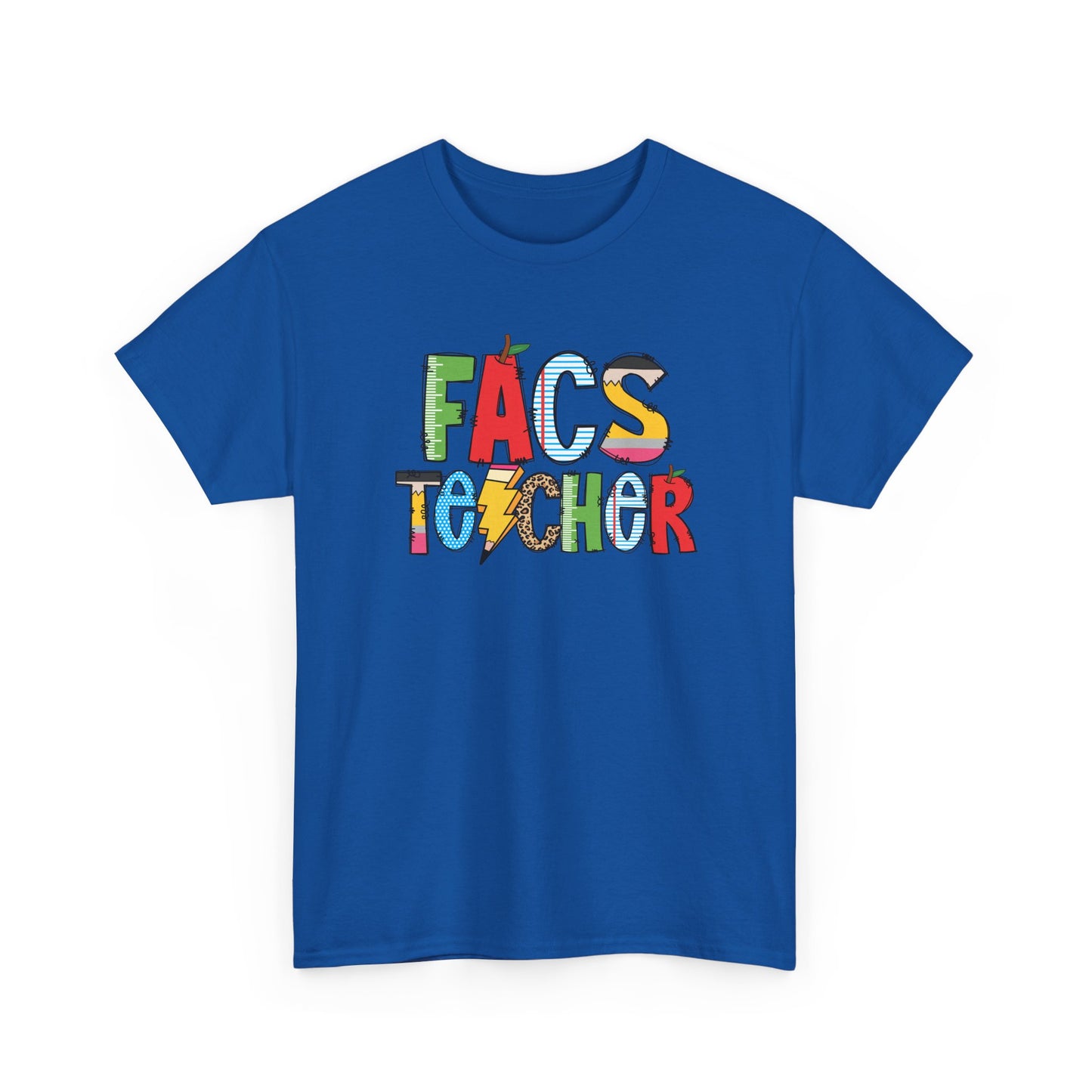 FACS Teacher Colorblock T-Shirt- Fun School Staff Gift