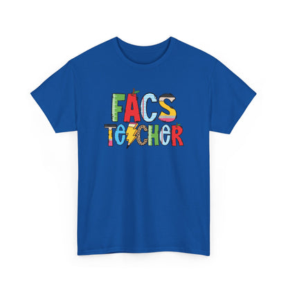 FACS Teacher Colorblock T-Shirt- Fun School Staff Gift
