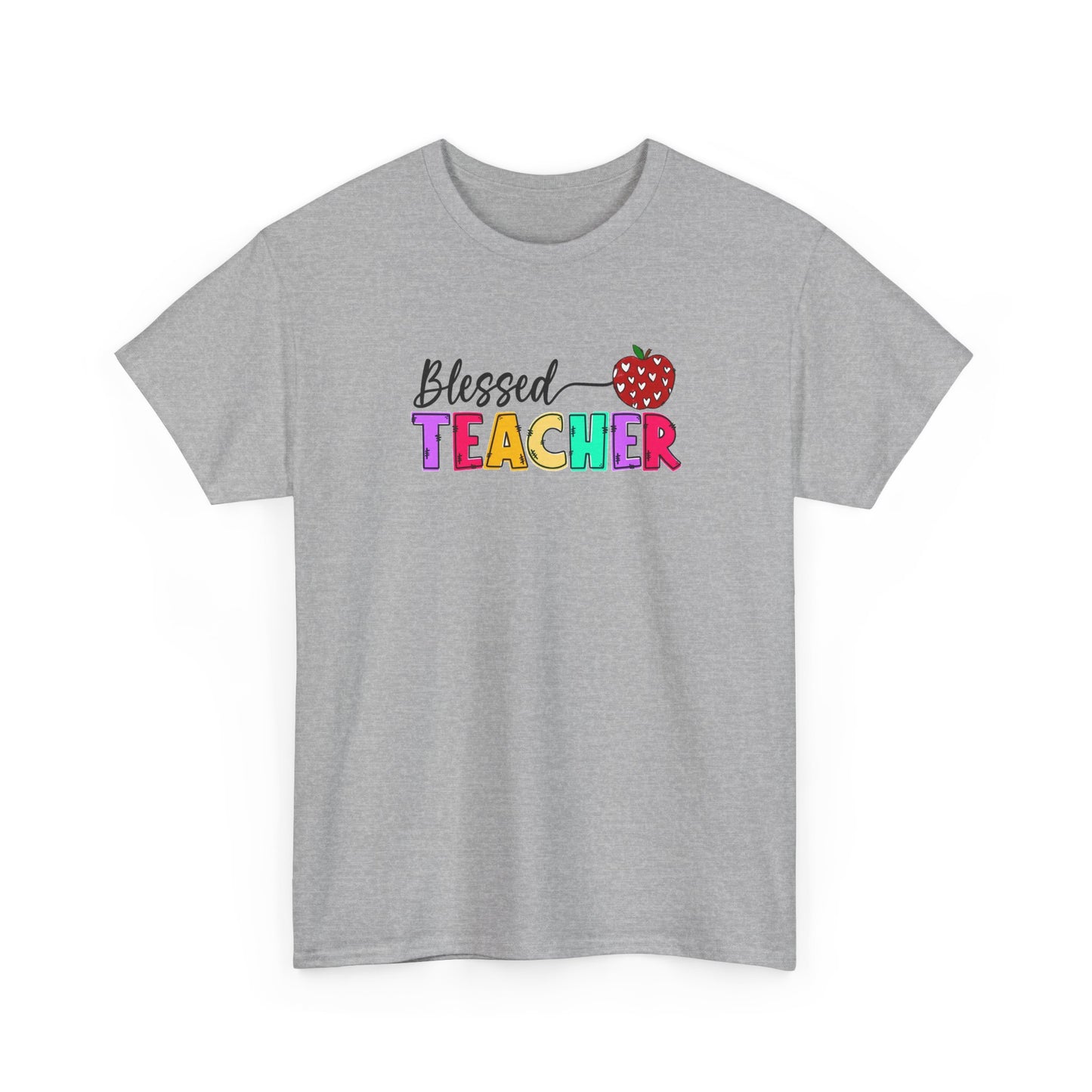 Blessed Teacher T-Shirt - Colorful Apple Teacher Appreciation Tee
