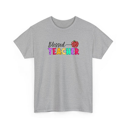 Blessed Teacher T-Shirt - Colorful Apple Teacher Appreciation Tee