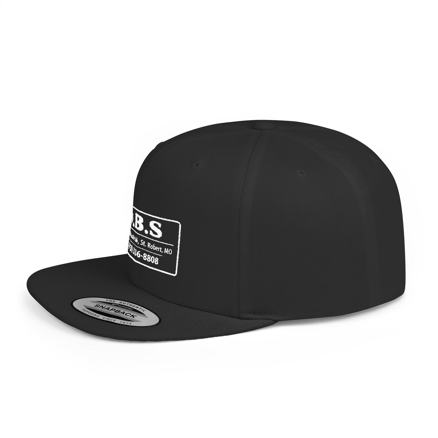 Snapback Hat - O.B.S. Logo Flat Bill Cap