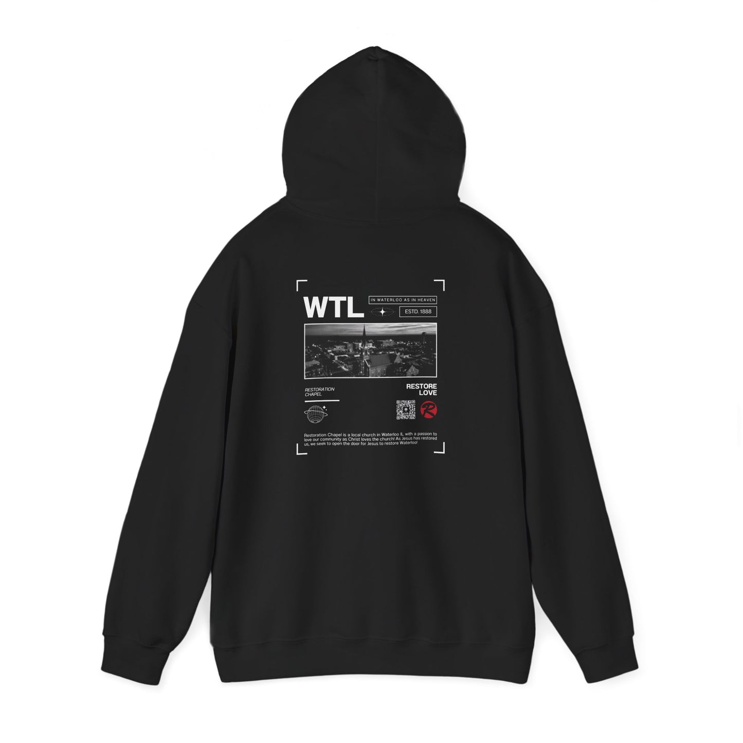ADULT - Basic Hoodie WTL - Restoration Chapel