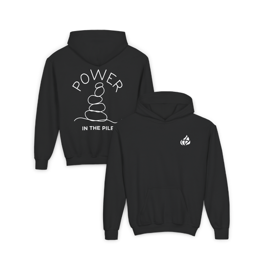 YOUTH - Basic Hoodie - Power in the Piles - BBA