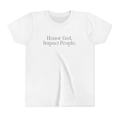 Youth - Premium T-shirt "Honor God, Impact People" - FAC Aurora