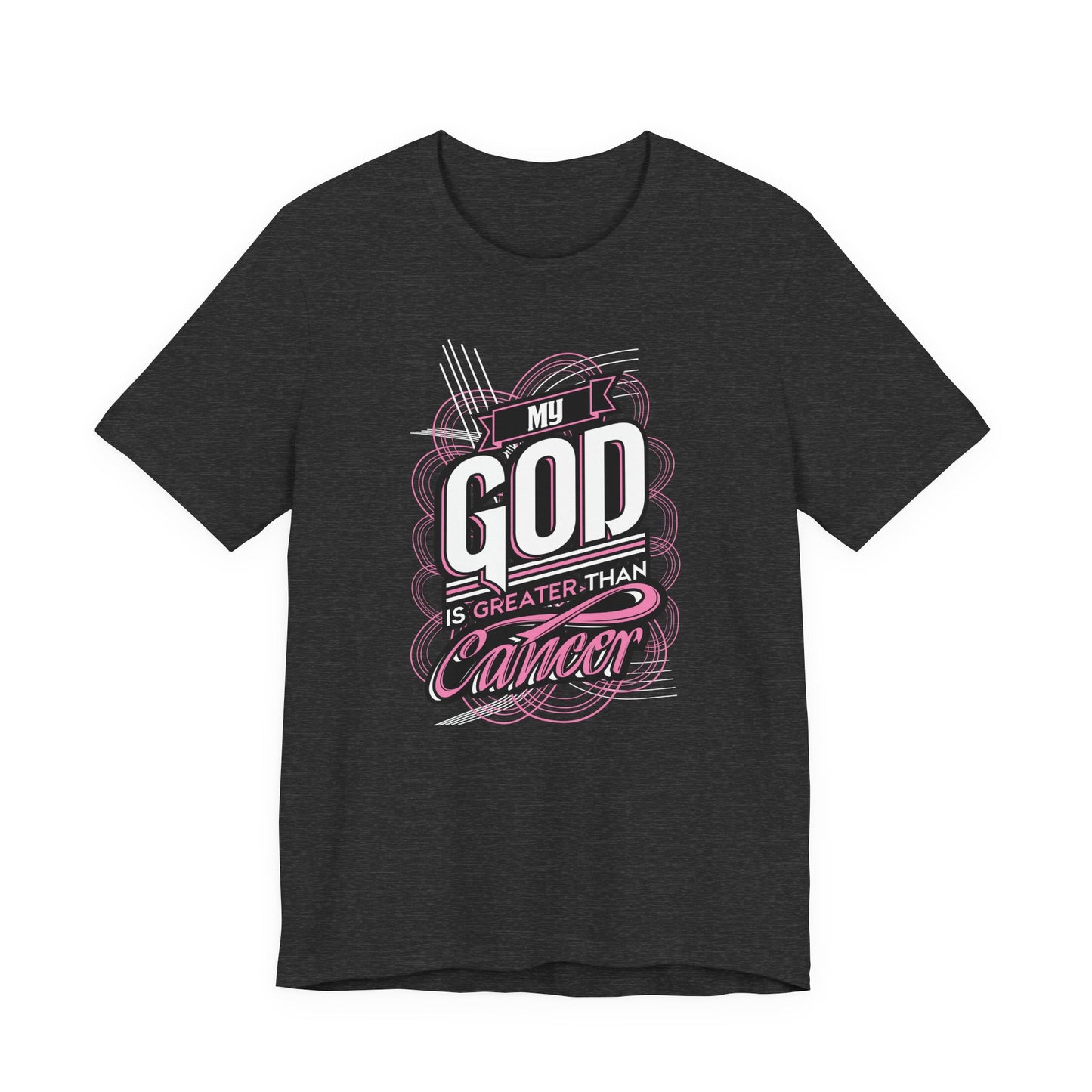 God is Greater than Cancer MAN UP - Premium Short Sleeve T-Shirt