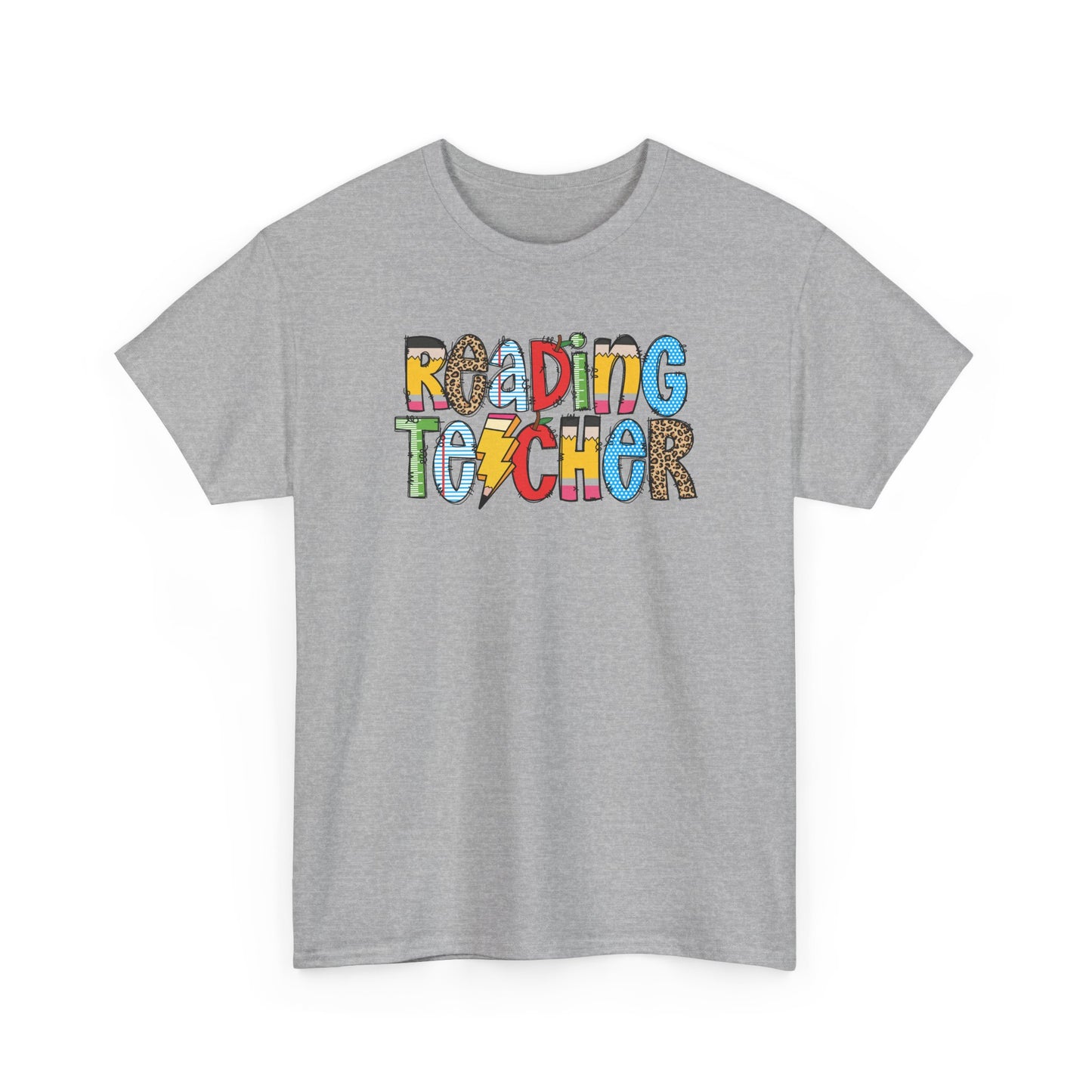 Reading Teacher Colorblock T-Shirt- Fun School Staff Gift