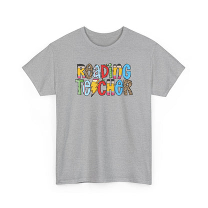 Reading Teacher Colorblock T-Shirt- Fun School Staff Gift
