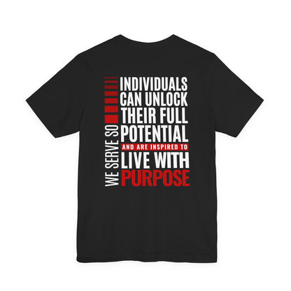 Adult - Premium T-shirt - Living with Purpose We Serve