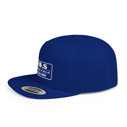 Snapback Hat - O.B.S. Logo Flat Bill Cap