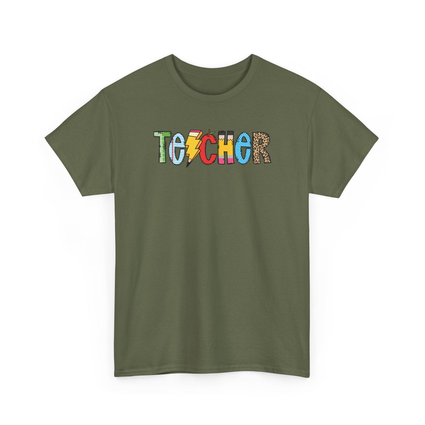 Teacher Colorblock T-Shirt- Fun School Staff Gift