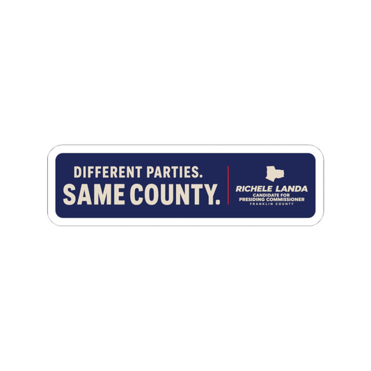 Regular Sticker - Different Parties- Same County