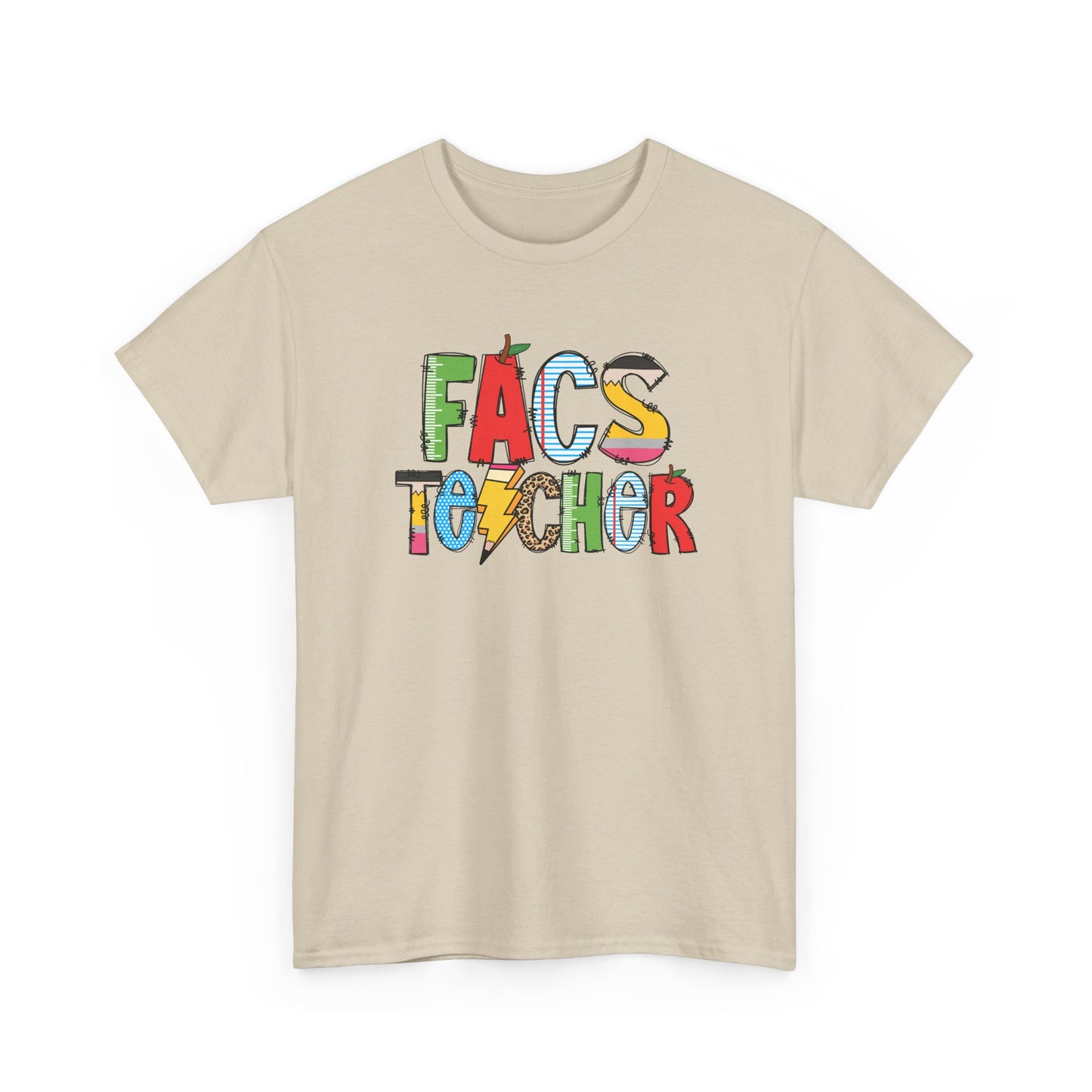 FACS Teacher Colorblock T-Shirt- Fun School Staff Gift