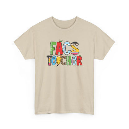 FACS Teacher Colorblock T-Shirt- Fun School Staff Gift