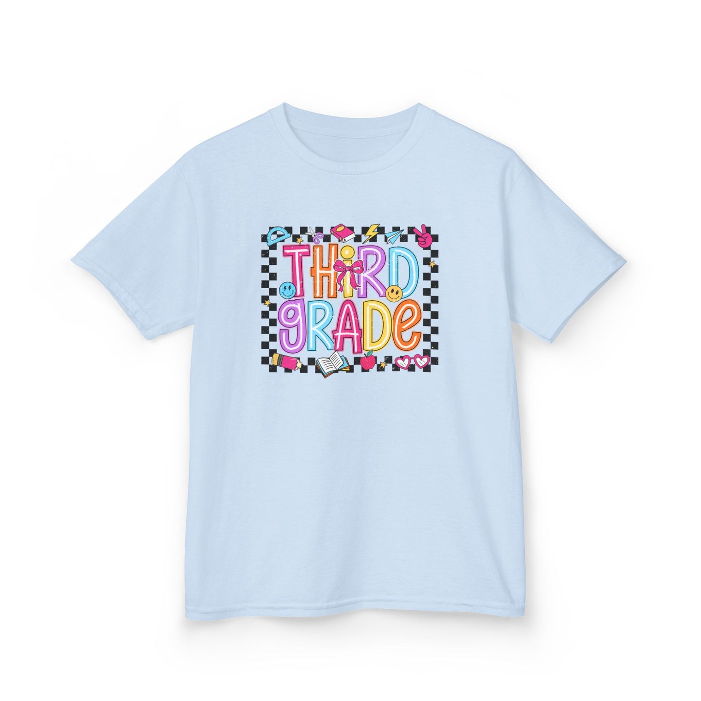 Girls - Third Grade Kids T‑Shirt - Colorful Back-to-School Tee