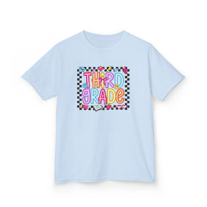Girls - Third Grade Kids T‑Shirt - Colorful Back-to-School Tee