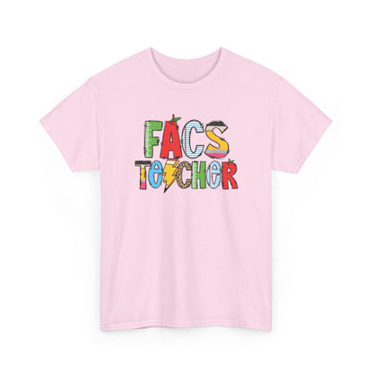 FACS Teacher Colorblock T-Shirt- Fun School Staff Gift