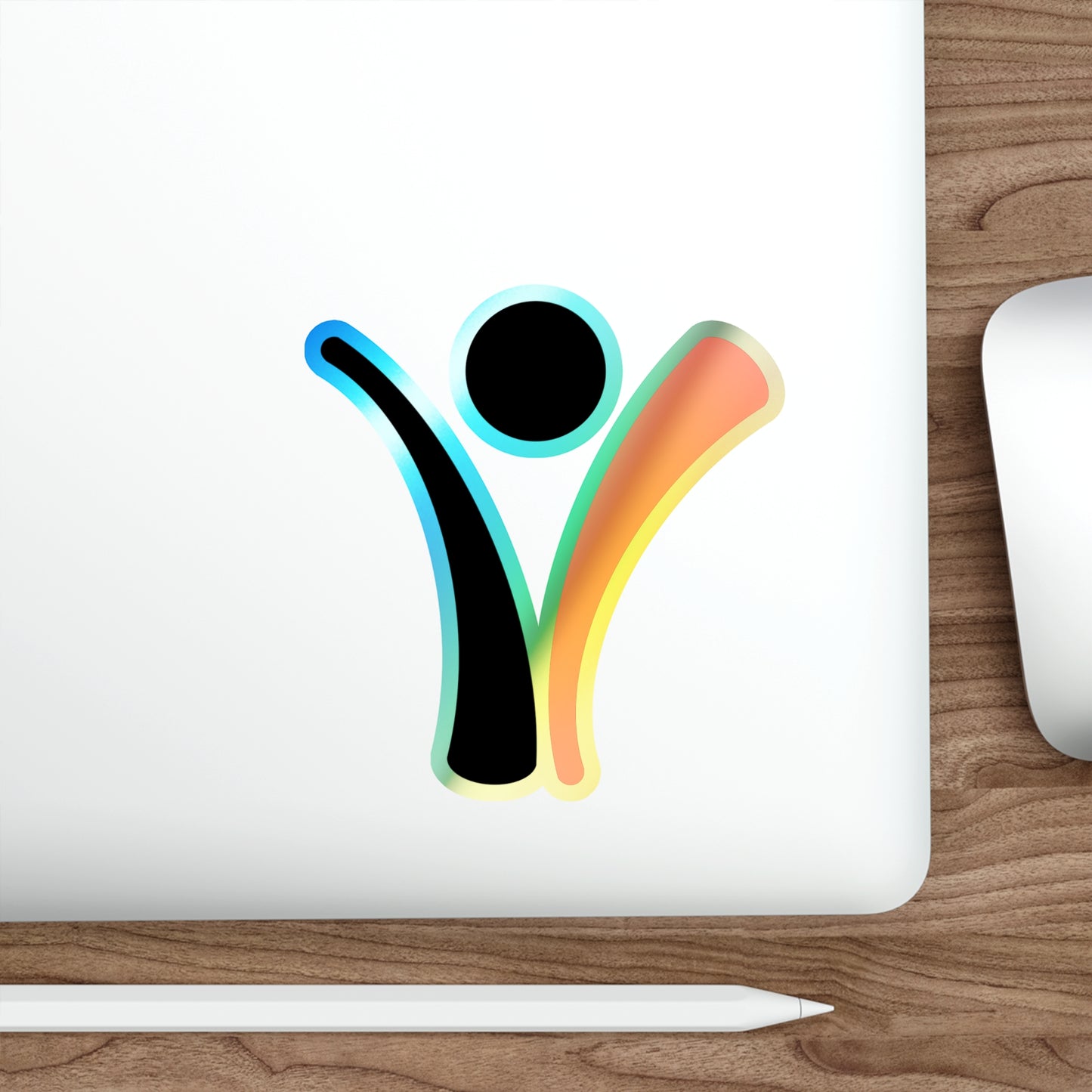 Holographic Die-Cut Sticker - Living with Purpose