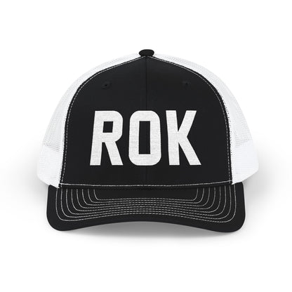 Black and White Trucker Cap - ROK Global