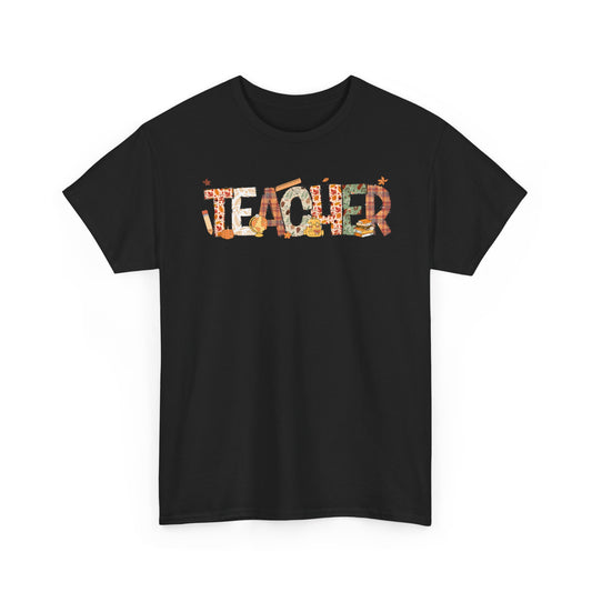 Teacher Doodle Distressed Shirt | Gildan Teacher T-Shirt | Cute Fall Teacher Tee | Classroom Graphic Top | Teacher Gift