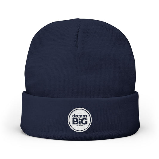 Embroidered Knit Beanie - Dream Big Logo